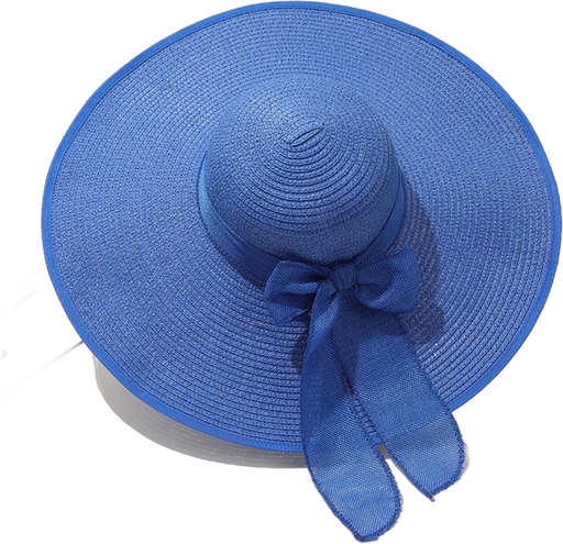 Lroveb Sun Hats for Women Trendy Wide Brim Summer Beach Hats Foldable Floppy Cap Sun Protection Straw Hat