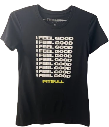 Women's Timeless Miami Pitbull I Feel Good Concert Tour T-shirt